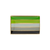 Aromantic Pride Rectangle Enamel Pin Pin PRIDE MODE